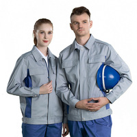 Ensemble de vêtements de travail en coton respirant avec logo personnalisé pour les travailleurs, unisexe, manches longues, résistant à l'usure