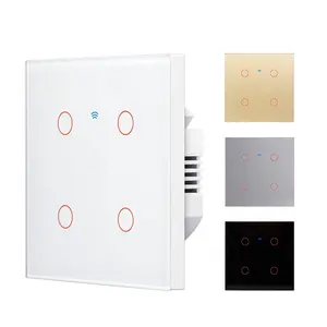 Lerlink WiFi+RF433 MHz Single Fire Wire Smart Home Automation Touch Glass Panel Remote Control Tuya Smart Wall Light Switch