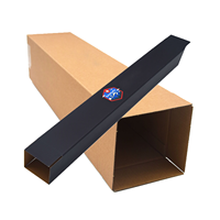 Grandes longues boîtes en carton noir Produits d'emballage d'impression couleur personnalisés Boîte d'expédition express ondulée en carton