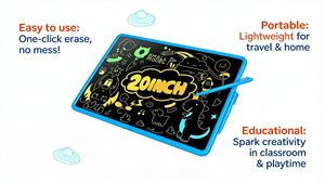 Tableta de Escritura LCD de Plástico de 20 Pulgadas para Niños, Pizarra de Dibujo para Niños y Niñas, Regalo para Niños Pequeños y Preescolares, Certificación CE, RoHS, CPC - Product Image 2
