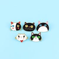 Pin Logam Grosir Motif Kartun Kucing Lucu, Bros Pin Hewan, Aksesoris Kreatif Unik Klasik untuk Pakaian & Tas