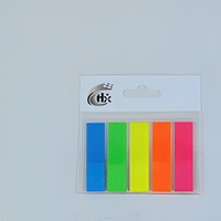 Bandeaux adhésifs transparents fluorescents pour indexation, avec pointe en forme de flèche ou plate, pour carnets