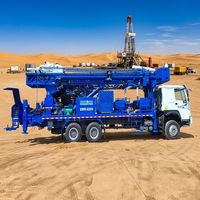 Foreuse de puits d'eau montée sur camion de 1000 m, moteur diesel 264 kW, pompe à boue 2800 L/min, machine de forage géothermique