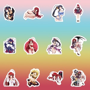 60 autocollants découpés en PVC imperméables sur le thème de High <span class=keywords><strong>School</strong></span> <span class=keywords><strong>DXD</strong></span>, pour bagages, ordinateurs portables et décoration intérieure, avec motifs de filles anime sexy et de dessins animés - Product Image 2