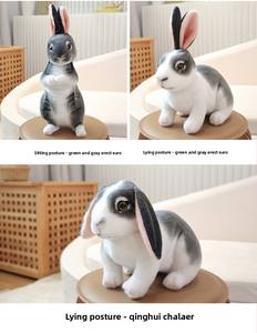Плюшевая игрушка-кролик, милый белый кролик, кукла, детская подушка для сна, наполнитель из ПП хлопка, 31-50 см, подарок на день рождения - Product Image 5