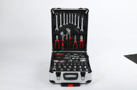 Ensemble d'outils de réparation réglables en aluminium de 187 pièces, valise à roulettes, clé à molette, outil de réparation combiné