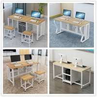 Bureau d'ordinateur rabattable, bureau de travail avec moniteur dissimulé, table d'ordinateur pour laboratoire informatique scolaire, bureau de formation pour salle de classe multimédia