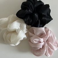 Koreanischer Stil Glänzende Satin-Haargummis mit Perlen, Elastische Haarbänder für Frauen und Mädchen, Haaraccessoires