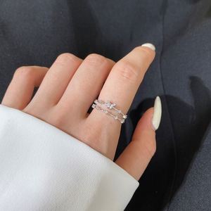 Dylam Sterling Silver Cute Butterfly Open <b>Rings</b> Adjustable CZ <b>Dainty</b> Statement Promise Engagement Wedding <b>Ring</b> Eternity <b>Ring</b> - Product Image 6