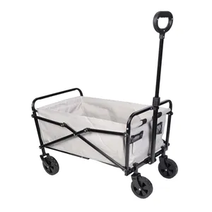 OEM Folding Utility Cart With Wheels Mini Portable Outdoor Camping Wagon Cart Manufacture