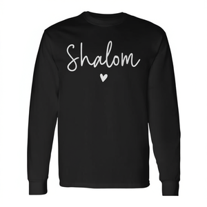 Camiseta de manga larga hebreo-juda con diseño de Shalom Peace - Product Image 2