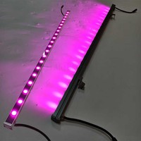 Barre lumineuse fine 25mm 28mm 1-21 pixels DMX512, projecteur mural extérieur sur pied pour bâtiments extérieurs YY-XQ2528