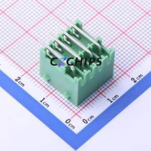 KF2EDGKRG-3.5-2*4P Plug-in Terminal Block Bent Lead Through Hole,P=3.5mm Board-to-Board / Socket - Closed Snap Fixing 2x4P 3.5mm - Product Image 2