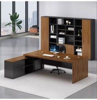 Bureau de direction moderne, table de travail individuelle pour manager, bureau en bois pour la salle de bureau