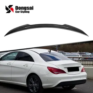 Kuru karbon X tarzı Boot dudak arka bagaj Spoiler kuyruk kanat Ducktail Mercedes Benz için CLA45 W117 AMG 2013-2019