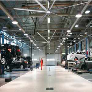 Ventilateur industriel Keystone HVLS à économie d'énergie, pales en alliage d'aluminium et de magnésium, 220V/380V, montage au plafond, garantie 3 ans, ventilation - Product Image 4
