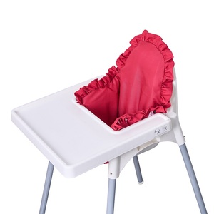 Coussin de chaise haute tissé à volants avec design en U, motif de dessin animé, coussin gonflable inclus - Product Image 6