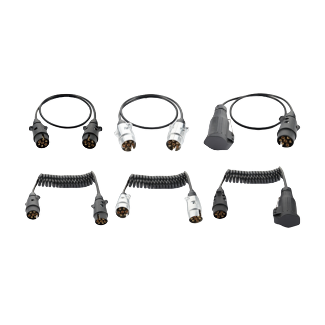 Trailer Cable Connector 7 P Power Wire Cord ABS EBS Electrical Coil Heavy Duty Cable for Semi Trucks Tractors Conn