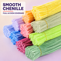Pipa pembersih chenille 30cm, batang chenille, kawat bulu halus, grosir partai besar untuk kerajinan DIY, pembuatan bunga, seni anak-anak, dekorasi buatan tangan