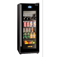 Porte de réfrigérateur mini-bar en verre trempé chauffé et isolé
