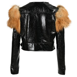 <span class=keywords><strong>Giacca</strong></span> in vera pelle di pecora personalizzata con vera pelliccia di volpe <span class=keywords><strong>giacca</strong></span> da <span class=keywords><strong>donna</strong></span> in vera pelle di montone ritagliata da <span class=keywords><strong>donna</strong></span> all'ingrosso - Product Image 2