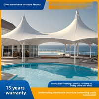 Abri pare-soleil moderne imperméable à l'eau pour la structure de membrane pour piscine parc d'attractions jardin scénique