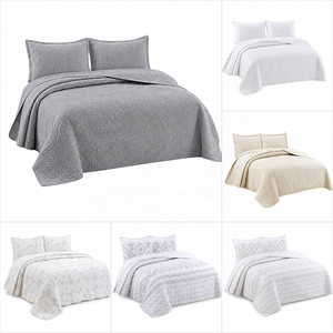 Colcha de Tamaño Europeo, Color Sólido, Algodón Puro, Steppdecke, Narzuta, Pikowana, Juego de Tres Piezas, <span class=keywords><strong>Boutis</strong></span> Transfronterizo, Minimalista - Product Image 3