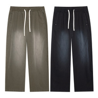 Pantalon Scimitar ample 100 % coton avec patchwork, taille plus, décontracté, tendance, style urbain, dégradé, drapé, pour homme