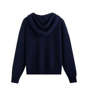 <span class=keywords><strong>Cardigan</strong></span> <span class=keywords><strong>con</strong></span> Cappuccio Sfumato 100% Cashmere <span class=keywords><strong>con</strong></span> Zip, Giacca Lavorata a Maglia Ombré da <span class=keywords><strong>Donna</strong></span>, Stile Athflow OEM ODM - Product Image 2