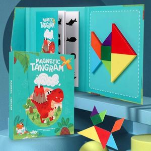 STEM Early Educational Challenge Toy Geometric Pattern Magnetic Tangram <b>Puzzle</b> - Product Image 6