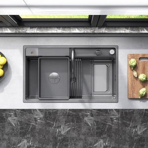 Design <span class=keywords><strong>unico</strong></span> moderno a pioggia rubinetto a cascata 304 in acciaio inox funzionale tazza <span class=keywords><strong>lavabo</strong></span> lavello <span class=keywords><strong>cucina</strong></span> con rubinetto - Product Image 4