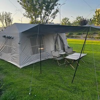 Tente gonflable verte légère de qualité supérieure, tissu Oxford 420D, imperméable 5000 mm, grande tente de camping pour le camping en famille