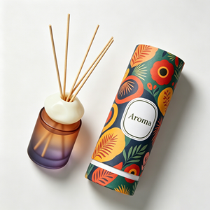 Custom Printed Eco-friendly Cosmetic Craft Cardboard Perfume Paper Cylinder <b>Box</b> Packaging Aroma Diffuser Paper Tubes - Product Image 2