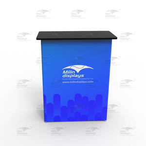 Kustom meja penghitung tampilan pameran dagang rakitan cepat portabel untuk dijual pertunjukan Dagang meja penghitung promosi acara - Product Image 5