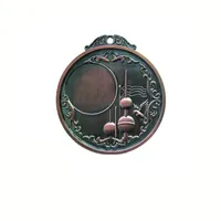 昇華リボンストラップ付き銅メッキゴールドカスタム3Dダブルロゴフットボールスポーツアワードメダル