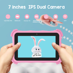 แท็บเล็ตเด็ก C Idea ขนาด 7 นิ้ว แรม 8GB รอม 256GB ระบบปฏิบัติการ Android 16.0 รองรับ Wi-Fi ทนทานต่อการตกกระแทก ของขวัญพรีเมียมสำหรับเด็กเพื่อการศึกษาและการเรียนรู้ (สีชมพู) - Product Image 2