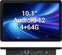 Computadora LCD Todo en Uno con Pantalla Táctil de 10.1 Pulgadas Sin Ventilador, RK3399 de 12 Núcleos, Panel PC Industrial Resistente, Android 12, 4 GB de RAM, 64 GB de ROM, 1280*800