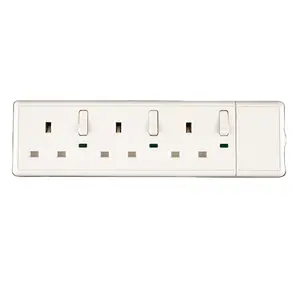 3-Way Hot Sale Electric UK Power Extension Board 13A Socket Lead Plug Cord Cables Electrical