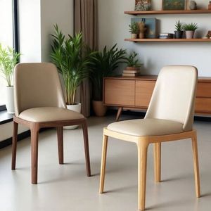 Chaise de salle à manger d'hôtel la plus vendue, en bois massif, écologique, imperméable, mobilier de salle à manger moderne pour salon ZN 493 - Product Image 3