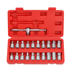 Kit <span class=keywords><strong>de</strong></span> 21 clés pour bouchon <span class=keywords><strong>de</strong></span> <span class=keywords><strong>vidange</strong></span> d'huile et <span class=keywords><strong>de</strong></span> carter moteur, outils <span class=keywords><strong>de</strong></span> réparation en coffret - Product Image 1