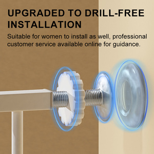 Barrière de sécurité extra large en plastique pour bébé, pliable, à fixation par <span class=keywords><strong>pression</strong></span>, pour portes, couloirs et chambres d'enfants - Product Image 2