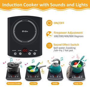 54 pezzi per bambini che giocano a cucina e cibo Set di pentole per cucinare giocattoli a induzione elettronica cucina cibo giocattoli per ragazze ragazzi - Product Image 3