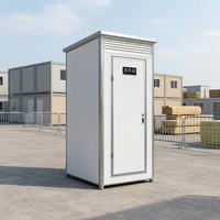 Cabine de toilette préfabriquée en kit, portable, en panneaux sandwich, modulaire, démontable, structure en acier