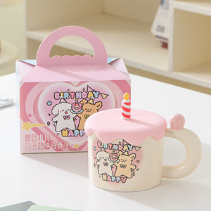Mug à thé en céramique rose avec motif de chien mignon de dessin animé, cadeau de Noël, 380 ml, 12 oz, tasse à boire, tasse Mate, tasse à café réutilisable - Product Image 2