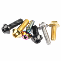 OEM Baut Baut kepala Torx, aksesori suku cadang sepeda motor Titanium Menta M5 M6, sekrup Baut roda Titanium