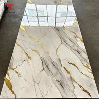 Panneau mural en PVC stratifié brillant effet marbre UV 1220*2440*3mm pour décoration intérieure maison et bureau