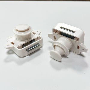 White 26mm Camper <strong>Push</strong> <strong>Lock</strong> Drawer Latch <strong>Button</strong> <strong>Lock</strong> for Caravan Marine Motor <strong>Cabinet</strong>-for Secure Storage - Product Image 1