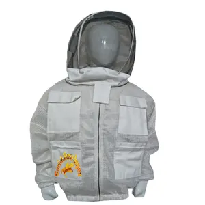 Chaqueta de apicultura, esgrima, capucha, chaquetas de apicultor ventiladas para chaqueta profesional de 3 capas, suministros de Apicultura