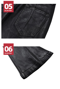 Nuovi <span class=keywords><strong>Jeans</strong></span> da <span class=keywords><strong>Uomo</strong></span> in Denim Cerato a <span class=keywords><strong>Vita</strong></span> <span class=keywords><strong>Bassa</strong></span>, Vestibilità Ampia, Stile Boot Cut, Vintage Hip Hop, Alta Qualità, Prezzo di Fabbrica - Product Image 6