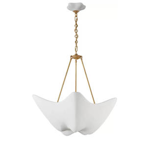 Lustre en plâtre blanc mat de style américain pour salon, restaurant, hôtel, art - Product Image 1